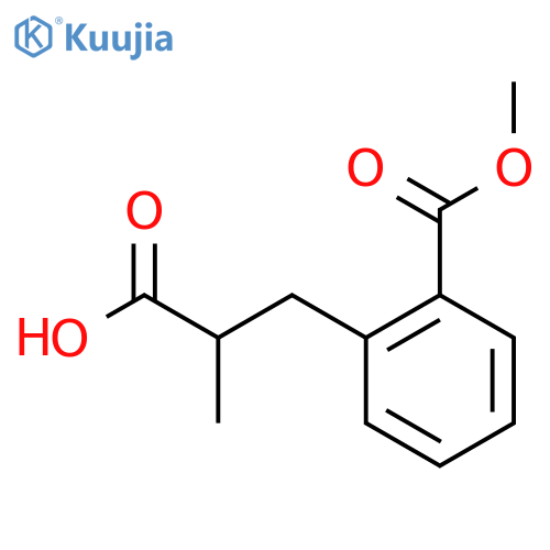 3-2-(methoxycarbonyl)phenyl-2-methylpropanoic acid structure