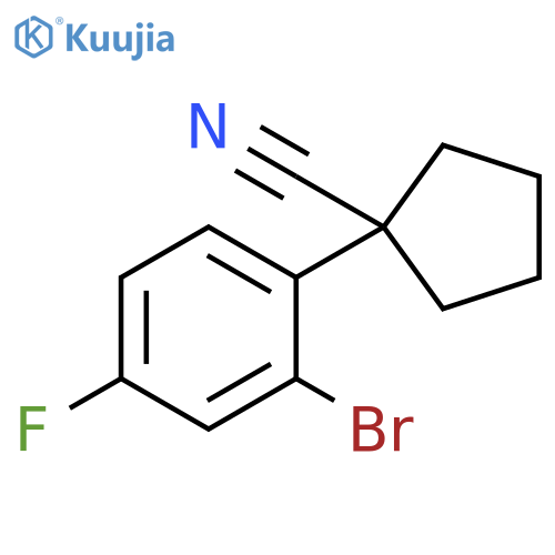 1-(2-Bromo-4-fluorophenyl)cyclopentanecarbonitrile structure