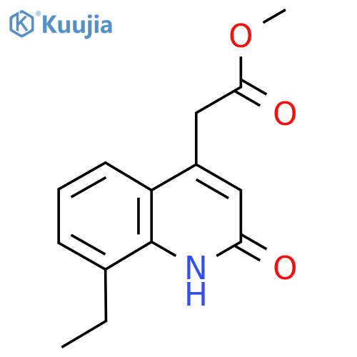Methyl 2-(8-ethyl-2-hydroxyquinolin-4-yl)acetate structure