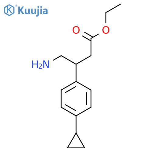 Ethyl 4-amino-3-(4-cyclopropylphenyl)butanoate structure