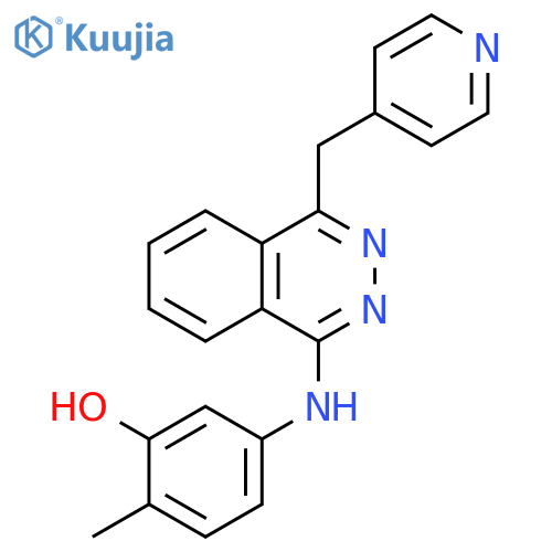 Phenol, 2-methyl-5-[[4-(4-pyridinylmethyl)-1-phthalazinyl]amino]- structure