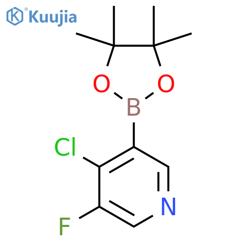 4-chloro-3-fluoro-5-(4,4,5,5-tetramethyl-1,3,2-dioxaborolan-2-yl)pyridine structure