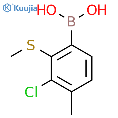 3-Chloro-4-methyl-2-(methylthio)phenylboronic acid structure