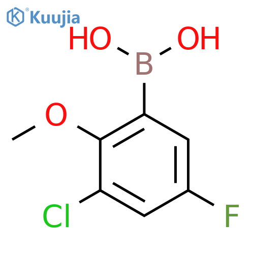 3-Chloro-5-fluoro-2-methoxyphenylboronic acid structure