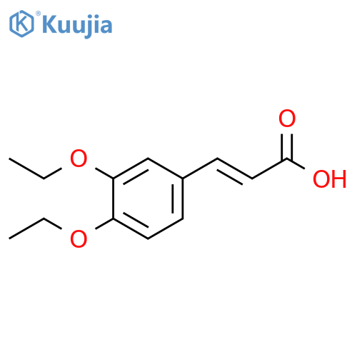 (2E)-3-(3,4-diethoxyphenyl)prop-2-enoic acid structure