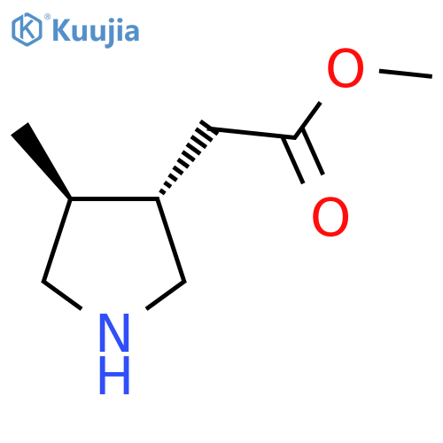 rac-methyl 2-[(3R,4R)-4-methylpyrrolidin-3-yl]acetate structure