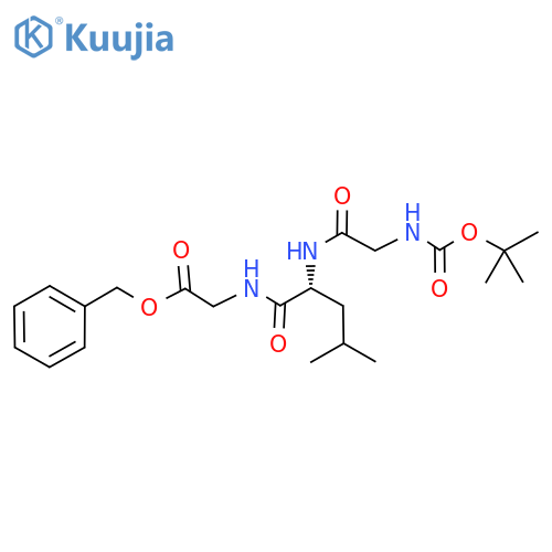 benzyl 2-[[(2R)-2-[[2-(tert-butoxycarbonylamino)acetyl]amino]-4-methyl-pentanoyl]amino]acetate structure