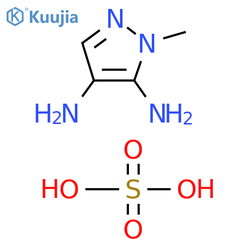 1-methyl-1H-pyrazole-4,5-diamine, bis(sulfuric acid) structure