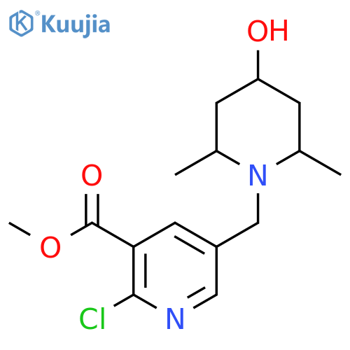 Methyl 2-chloro-5-[(4-hydroxy-2,6-dimethylpiperidin-1-YL)methyl]pyridine-3-carboxylate structure