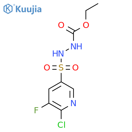 N'-(6-chloro-5-fluoropyridin-3-yl)sulfonylethoxycarbohydrazide structure
