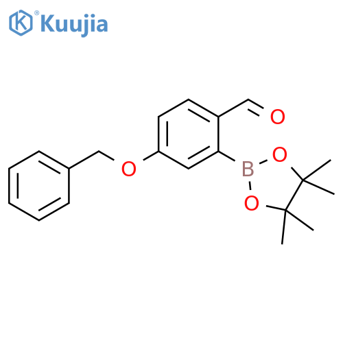 4-(Benzyloxy)-2-(4,4,5,5-tetramethyl-1,3,2-dioxaborolan-2-yl)benzaldehyde structure