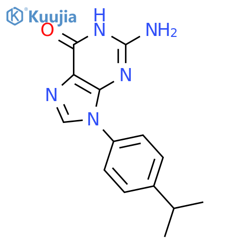 6H-Purin-6-one,2-amino-1,9-dihydro-9-[4-(1-methylethyl)phenyl]- structure