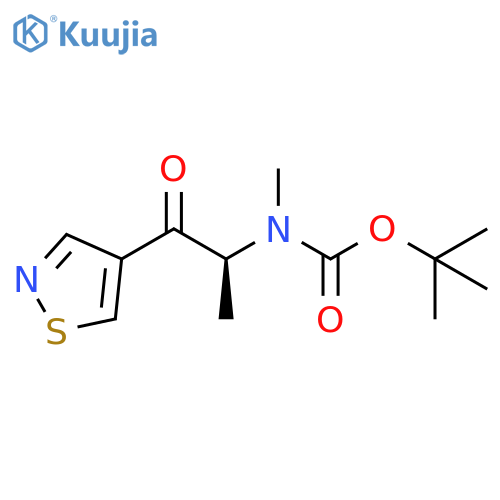 Carbamic acid, N-[(1S)-2-(4-isothiazolyl)-1-methyl-2-oxoethyl]-N-methyl-, 1,1-dimethylethyl ester structure