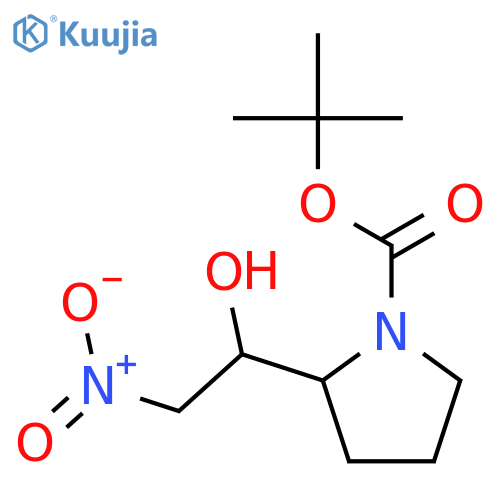 tert-Butyl 2-(1-hydroxy-2-nitroethyl)pyrrolidine-1-carboxylate structure