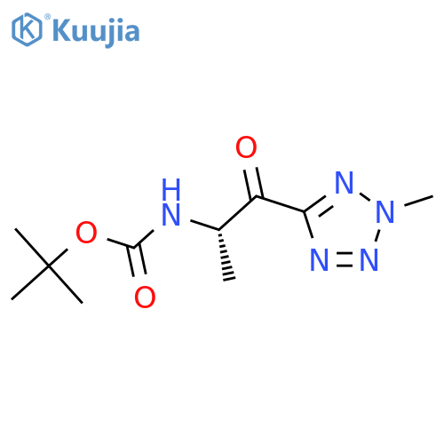 tert-butyl N-[(2S)-1-(2-methyl-2H-1,2,3,4-tetrazol-5-yl)-1-oxopropan-2-yl]carbamate structure