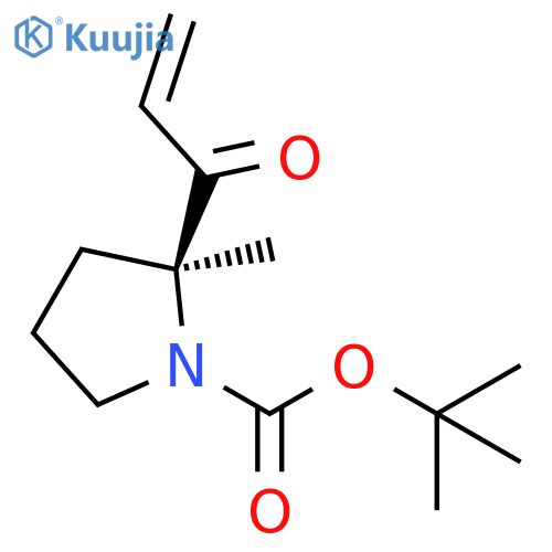 1-Pyrrolidinecarboxylic acid, 2-methyl-2-(1-oxo-2-propen-1-yl)-, 1,1-dimethylethyl ester, (2S)- structure