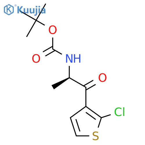 tert-butyl N-[(2R)-1-(2-chlorothiophen-3-yl)-1-oxopropan-2-yl]carbamate structure