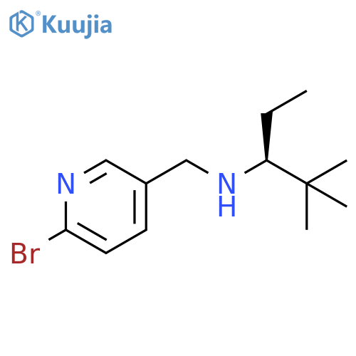 3-Pyridinemethanamine, 6-bromo-N-[(1S)-1-ethyl-2,2-dimethylpropyl]- structure
