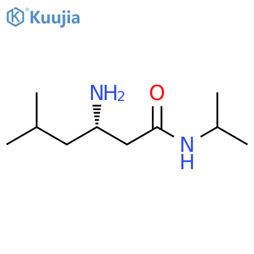 Hexanamide, 3-amino-5-methyl-N-(1-methylethyl)-, (3S)- structure