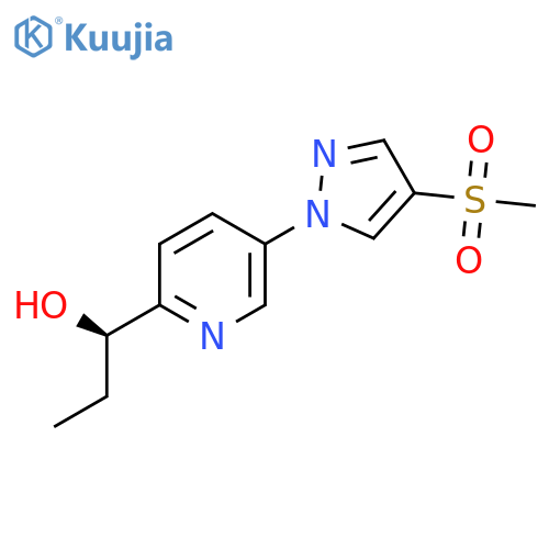 (1R)-1-5-(4-methanesulfonyl-1H-pyrazol-1-yl)pyridin-2-ylpropan-1-ol structure