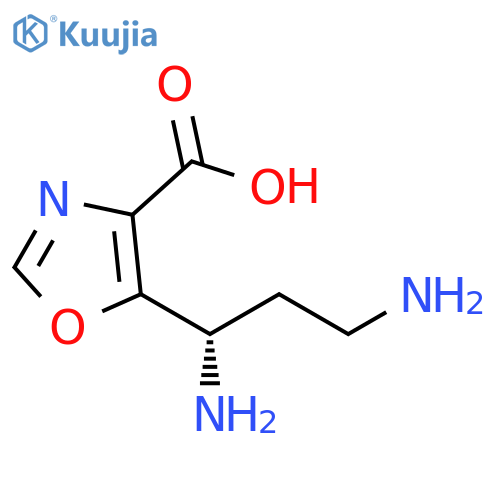 4-Oxazolecarboxylic acid, 5-[(1S)-1,3-diaminopropyl]- structure