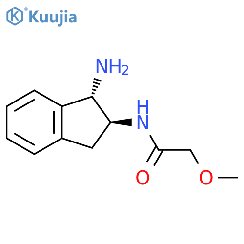 N-[(1S,2S)-1-amino-2,3-dihydro-1H-inden-2-yl]-2-methoxyacetamide structure