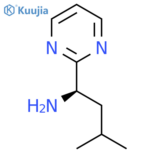(1R)-3-methyl-1-(pyrimidin-2-yl)butan-1-amine structure