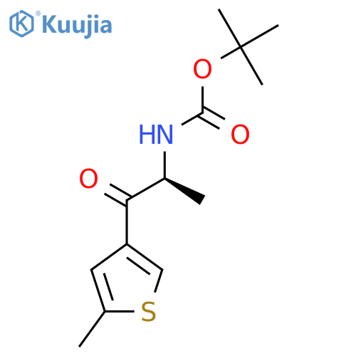 tert-butyl N-[(2S)-1-(5-methylthiophen-3-yl)-1-oxopropan-2-yl]carbamate structure