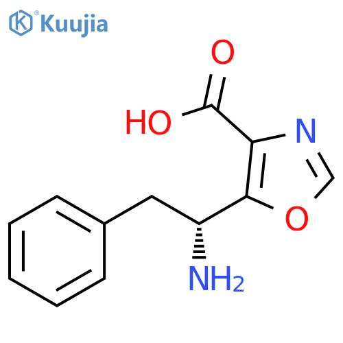 4-Oxazolecarboxylic acid, 5-[(1R)-1-amino-2-phenylethyl]- structure