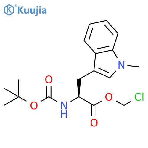 L-Tryptophan, N-[(1,1-dimethylethoxy)carbonyl]-1-methyl-, chloromethyl ester structure
