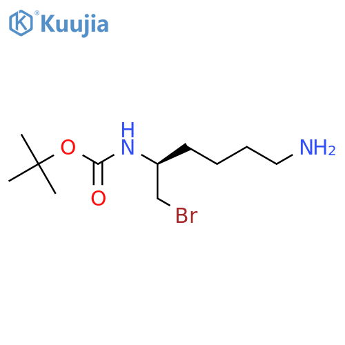 tert-butyl N-(2S)-6-amino-1-bromohexan-2-ylcarbamate structure