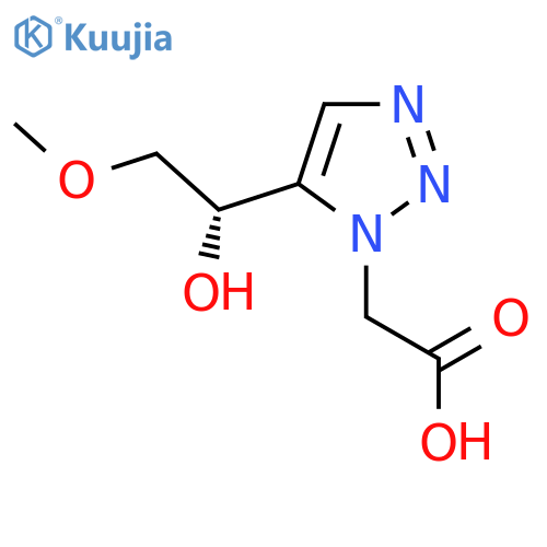2-{5-[(1S)-1-hydroxy-2-methoxyethyl]-1H-1,2,3-triazol-1-yl}acetic acid structure
