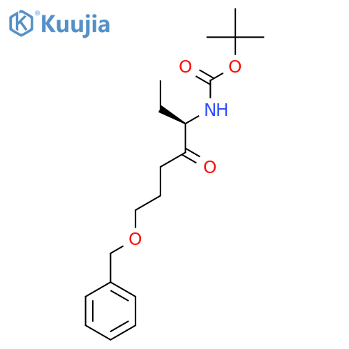 tert-butyl N-[(3R)-7-(benzyloxy)-4-oxoheptan-3-yl]carbamate structure