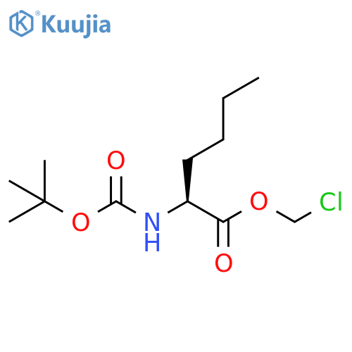 Chloromethyl (2S)-2-{[(tert-butoxy)carbonyl]amino}hexanoate structure