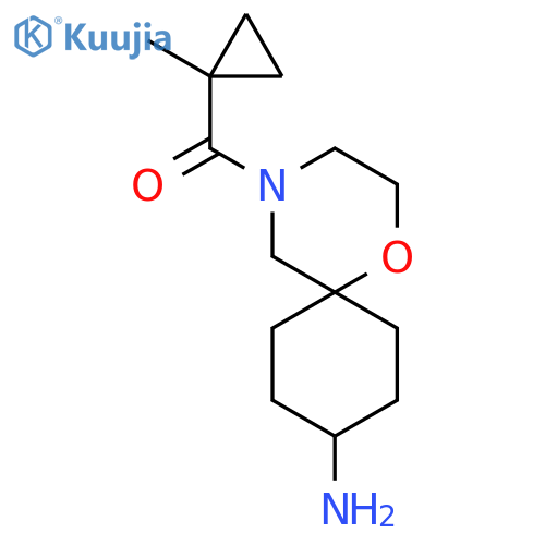 (6r,9r)-4-(1-methylcyclopropanecarbonyl)-1-oxa-4-azaspiro5.5undecan-9-amine structure