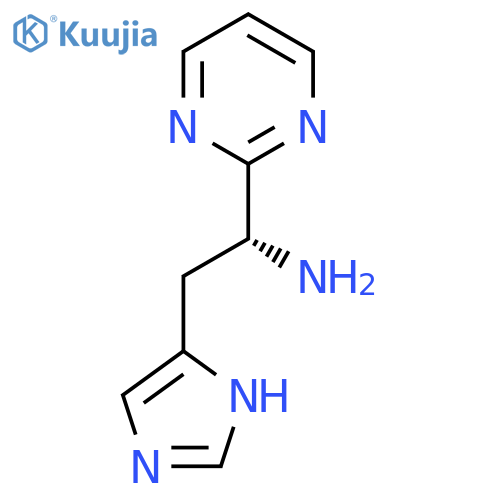 (1R)-2-(1H-imidazol-4-yl)-1-(pyrimidin-2-yl)ethan-1-amine structure