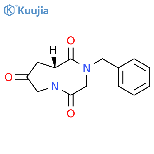 (8aR)-2-benzyl-octahydropyrrolo[1,2-a]piperazine-1,4,7-trione structure