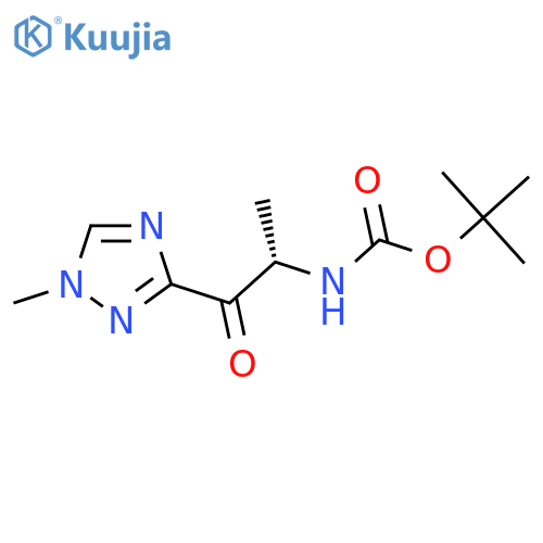 tert-butyl N-[(2S)-1-(1-methyl-1H-1,2,4-triazol-3-yl)-1-oxopropan-2-yl]carbamate structure