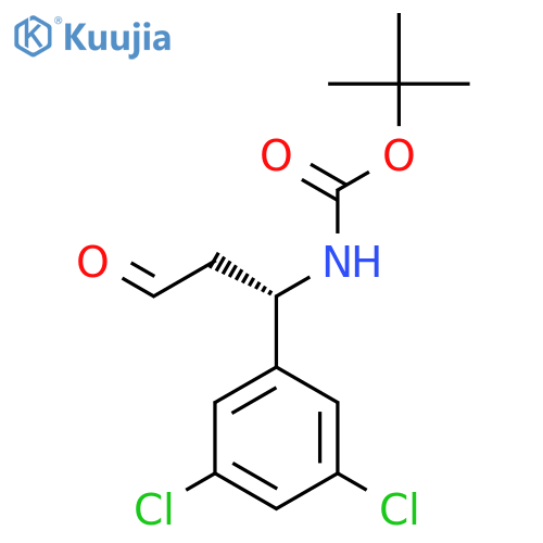 tert-butyl N-(1S)-1-(3,5-dichlorophenyl)-3-oxopropylcarbamate structure