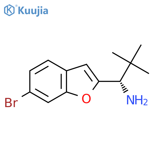 (1S)-1-(6-bromo-1-benzofuran-2-yl)-2,2-dimethylpropan-1-amine structure