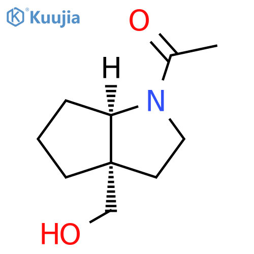 Ethanone, 1-[(3aS,6aR)-hexahydro-3a-(hydroxymethyl)cyclopenta[b]pyrrol-1(2H)-yl]- structure