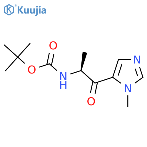 tert-butyl N-[(2S)-1-(1-methyl-1H-imidazol-5-yl)-1-oxopropan-2-yl]carbamate structure