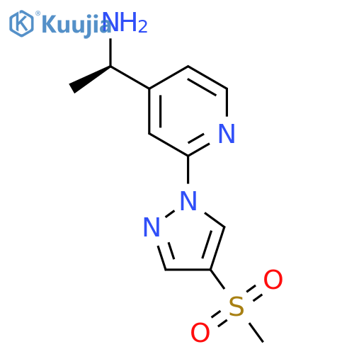 (1R)-1-2-(4-methanesulfonyl-1H-pyrazol-1-yl)pyridin-4-ylethan-1-amine structure