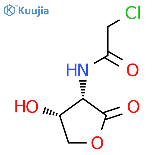 2-chloro-N-[(3S,4R)-4-hydroxy-2-oxooxolan-3-yl]acetamide structure