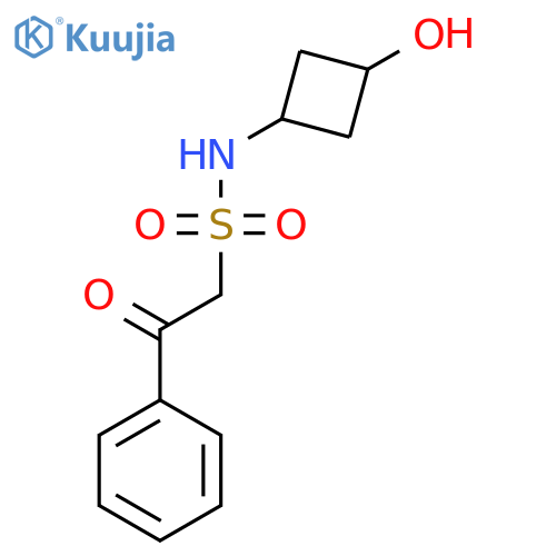 2-oxo-2-phenyl-N-(1r,3r)-3-hydroxycyclobutylethane-1-sulfonamide structure