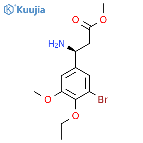 methyl (3S)-3-amino-3-(3-bromo-4-ethoxy-5-methoxyphenyl)propanoate structure