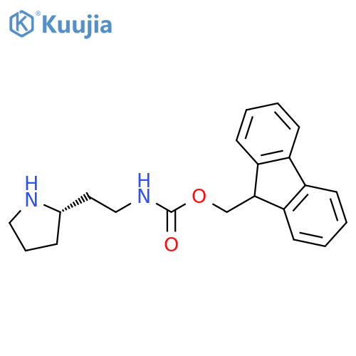 (9H-fluoren-9-yl)methyl N-{2-(2S)-pyrrolidin-2-ylethyl}carbamate structure