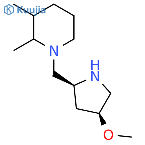1-{[(2S,4S)-4-methoxypyrrolidin-2-yl]methyl}-2,3-dimethylpiperidine structure