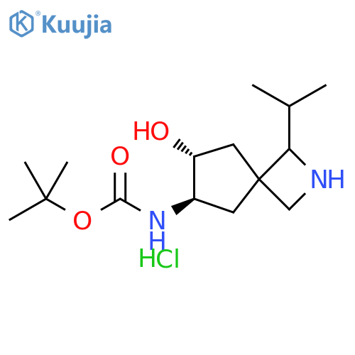 rel-tert-Butyl (7-hydroxy-1-isopropyl-2-azaspiro[3.4]octan-6-yl)carbamate hydrochloride structure