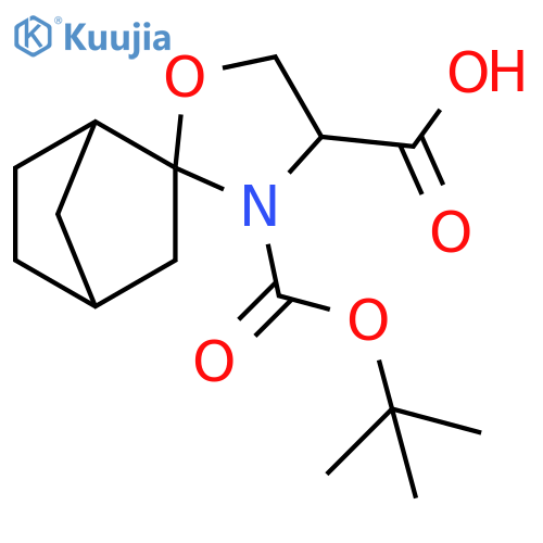 Spiro[bicyclo[2.2.1]heptane-2,2'-oxazolidine]-3',4'-dicarboxylic acid, 3'-(1,1-dimethylethyl) ester structure